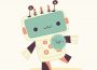 An adorable robot is pictured wearing a badge that reads “Hi! My name is: SAMS”