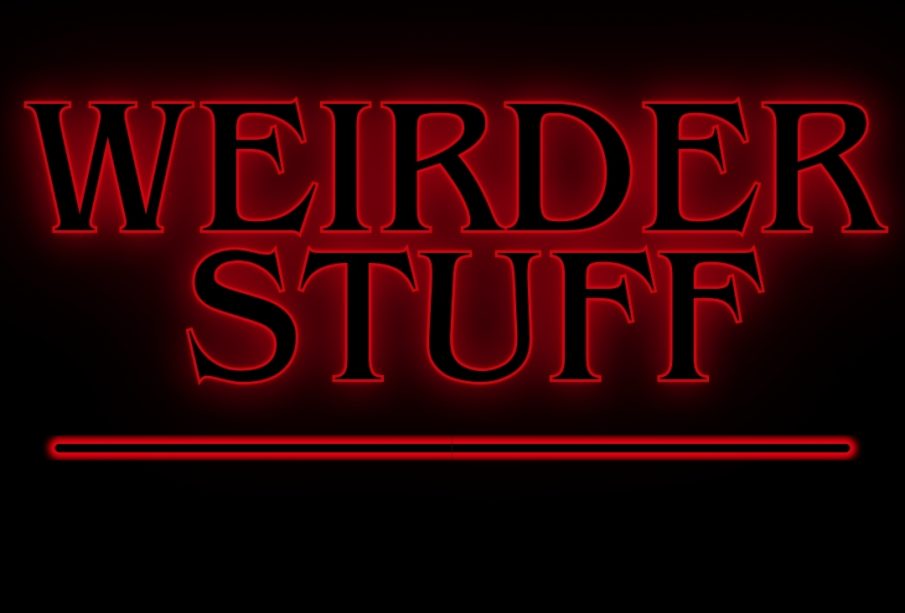 A tv title art saying “Weirder Stuff.”