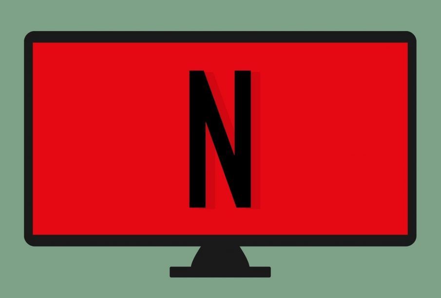 A sketch of a tv screen with the Netflix logo on.