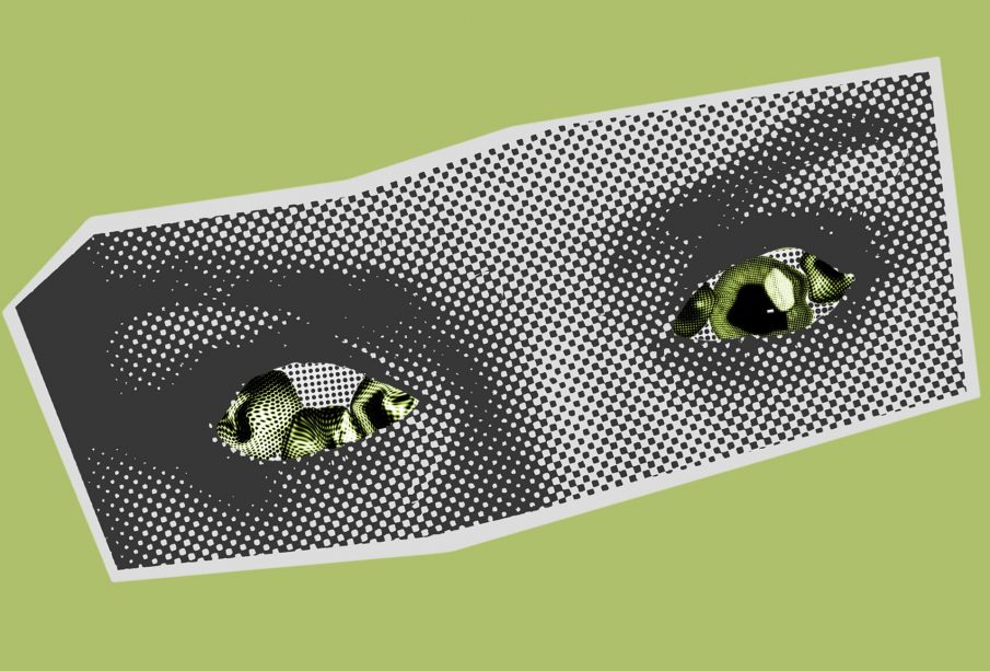 An illustration of a pair of eyes, with the hint of a second pair of pupils beginning to emerge.