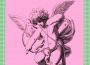An image of the word “February” in all-caps with a cherub firing an arrow below it, like the start of a monthly calendar.