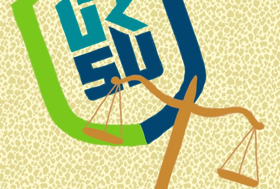 The SLAC logo overlaid on the URSU logo, leaning in opposite directions.