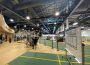 A photo of the UR Fitness and Lifestyle Centre, from the entrance. Parts of the track and the weight machines are visible.