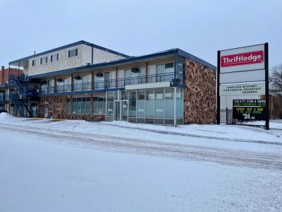 A photo of the Thriftlodge by Wyndham motel on 1009 Albert St., Regina.