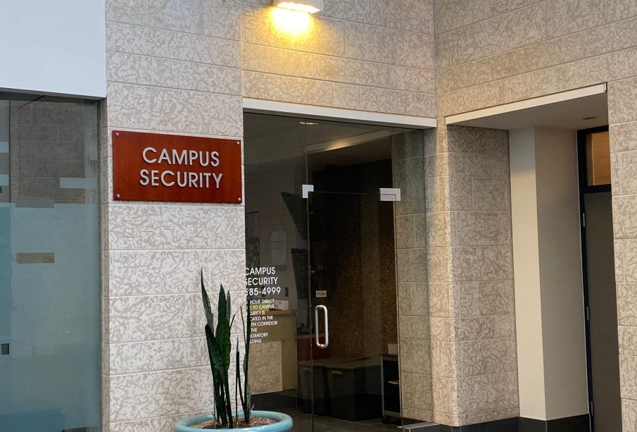 A photo of the Campus Security building in the Research and Innovation Centre on the University of Regina campus.