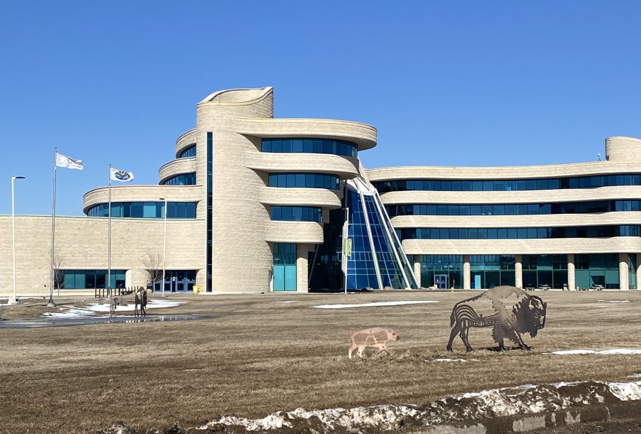 A photo of the First Nations University campus in Regina.