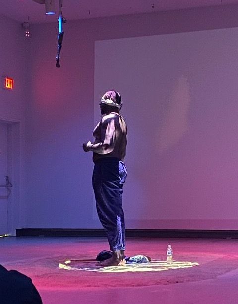 A photo of Dorian Wood and Derrick Woods-Morrow during their performances