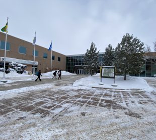 A photo of the Riddell Centre entrance