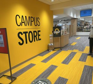 The entrance to the University of Regina’s campus bookstore.