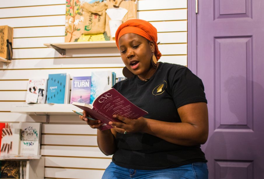 Iryn Tushabe reading an excerpt from her story “A Separation.”