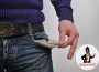 A person wearing a purple sweater and jeans has reached their left hand into the left pants pocket, pulling it out to show viewers they have nothing in their pocket. The “Carillon on the move” article series logo is included in the bottom-right corner.