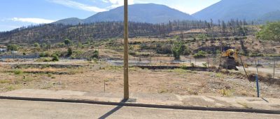 A photo of Lytton, BC, the small village that was nearly decimated in a 2021 wildfire.