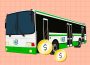 A city bus with the University of Regina Students’ Union’s logo dispenses coins out of its side door.
